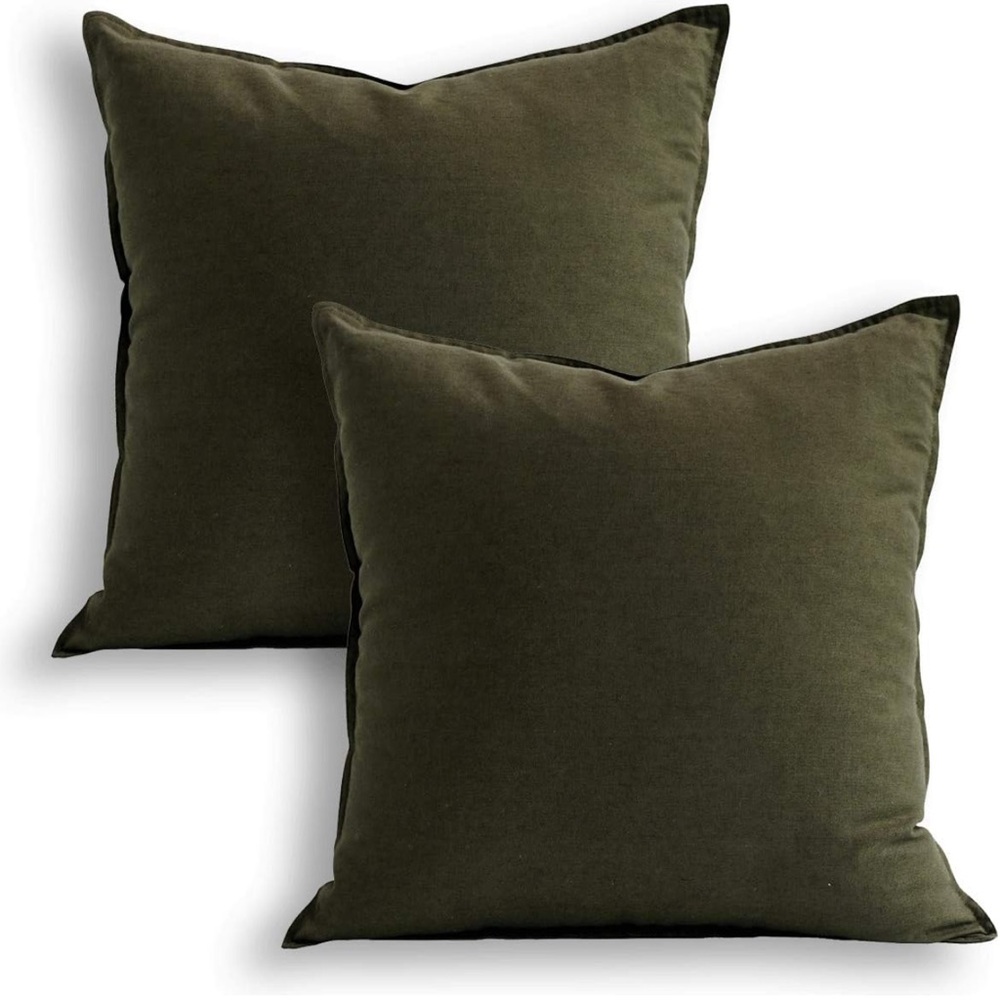 Olive Green Pillow Covers 26x26